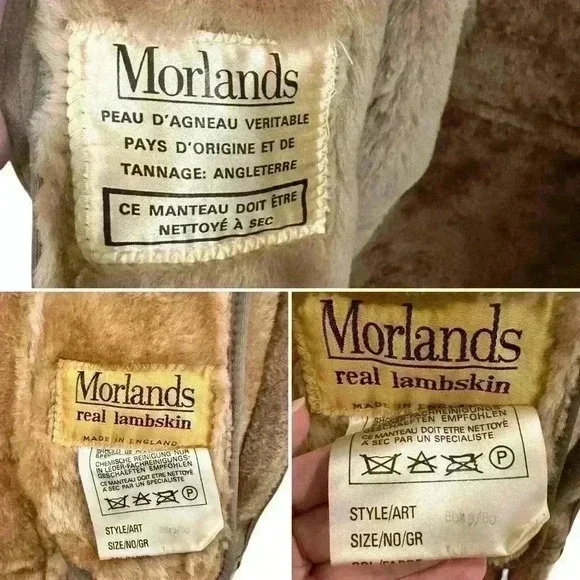 Vintage Morland's of England Long Lambskin & Suede Leather Women's Coat Sz 8 - Picture 7 of 14